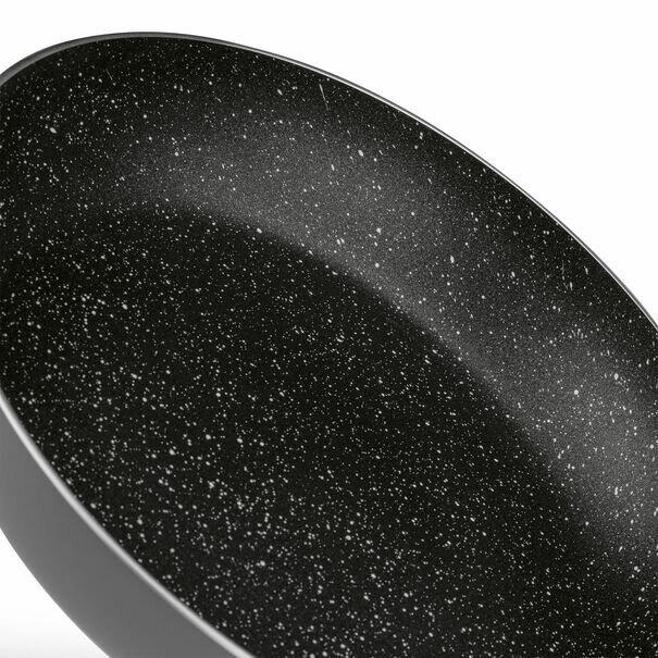 Zestaw 3 patelni Tadar Amarantina Grey Marble 20 cm 24 cm 28 cm i miarki kuchenne