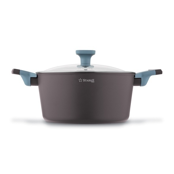 Zestaw garnk&oacute;w na indukcję marmurowych Starke Pro Luxury Grey II 8 element&oacute;w