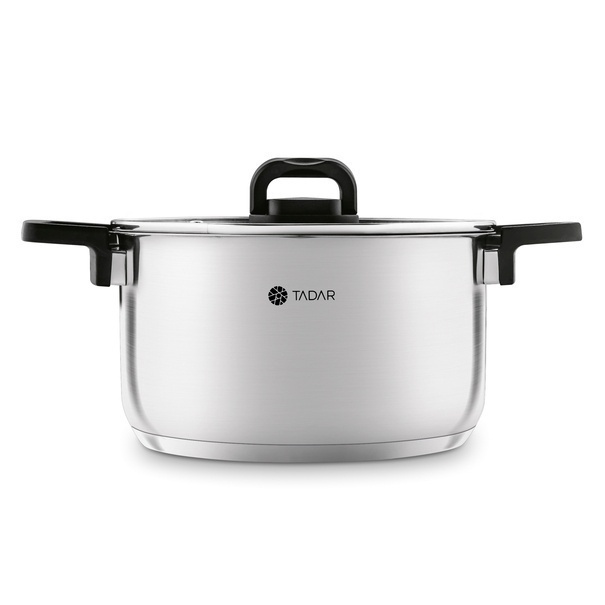 Zestaw garnk&oacute;w nierdzewnych ze składanymi uchwytami pokryw Tadar Nanocook 6 element&oacute;w
