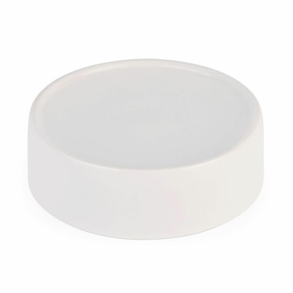 Cukiernica porcelanowa z bambusową pokrywką i łyżeczką Konighoffer 14,5 x 5 cm biała