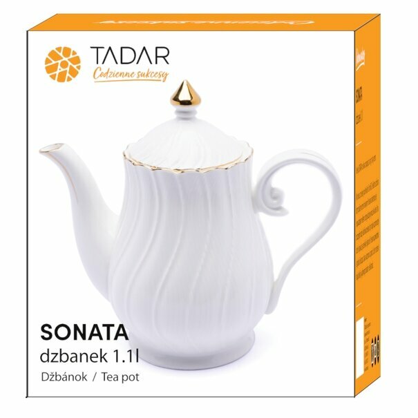 Dzbanek do herbaty Tadar Sonata 1,3 l porcelanowy