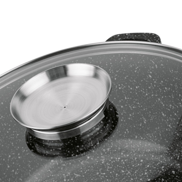 Garnek na indukcję z pokrywką Konighoffer Pollo Black 2,3 l