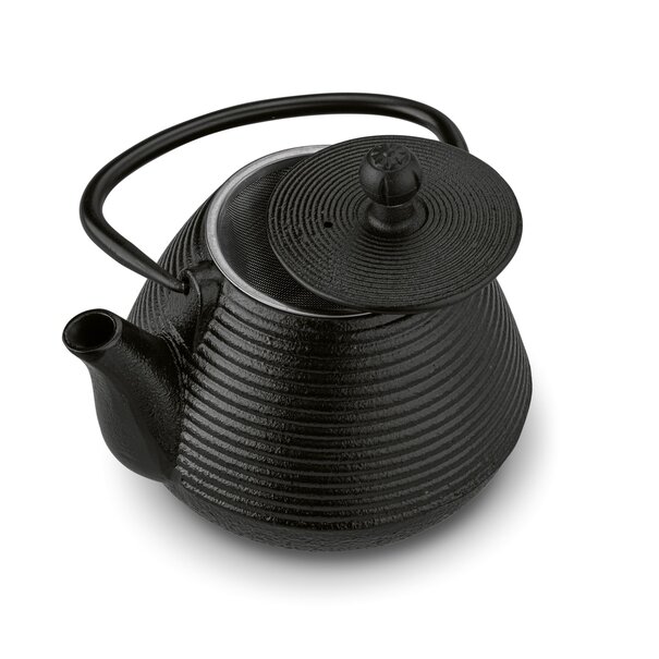 Imbryk do herbaty z podgrzewaczem żeliwnym Konighoffer Hanako Strip 1 l czarny