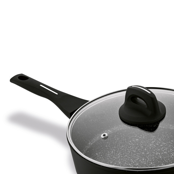 Patelnia indukcyjna głęboka non-stick z pokrywką Starke Pro Sesar 28 cm