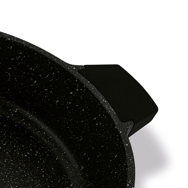 Patelnia na indukcję z pokrywką kr&oacute;tkie uchwyty Starke Pro Brick Marble 28 cm