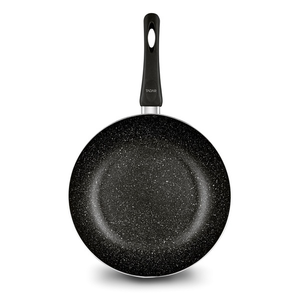 Patelnia WOK z pokrywką Tadar Marmara Black 30 x 8,5 cm