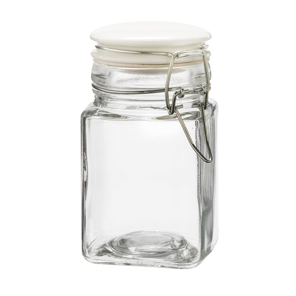 Słoik z klipsem Tadar 250 ml biała ceramiczna pokrywka