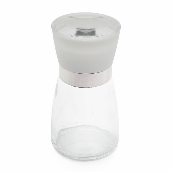 Szklany młynek ręczny do soli i pieprzu Tadar 170 ml szary