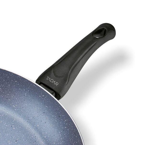Zestaw 3 patelni marmurowych Tadar Roca 20 cm 24 cm 28 cm bez indukcji i 5 miarek