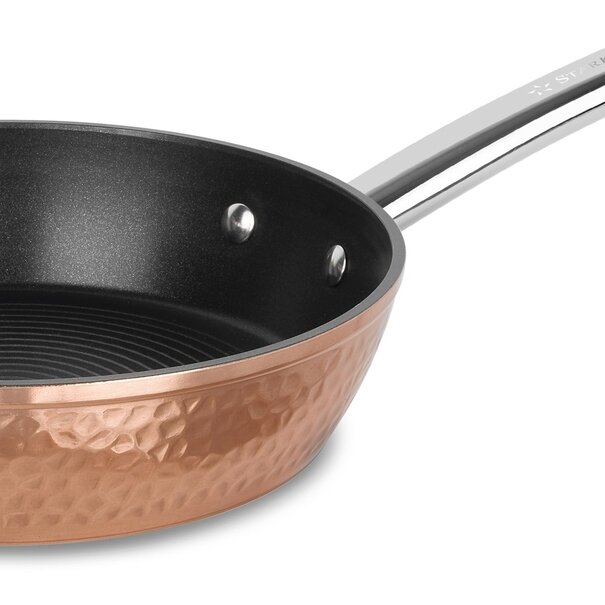 Zestaw 3 patelni na indukcję Starke Pro Black Copper 20 cm 24 cm 28 cm