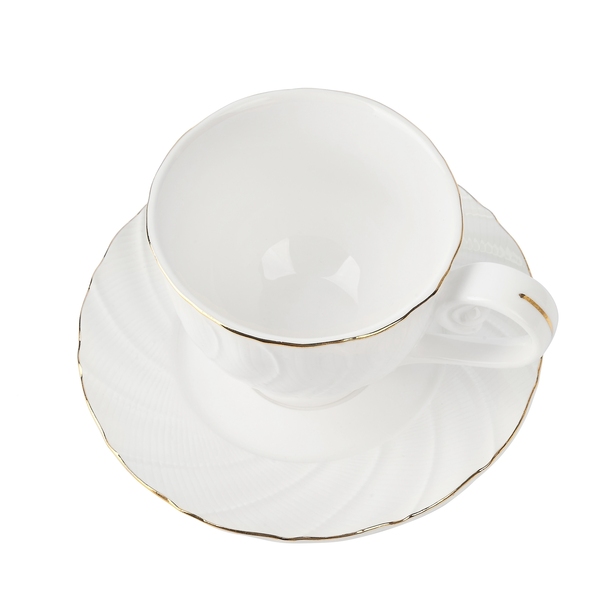 Zestaw dw&oacute;ch filiżanek porcelanowych ze spodkami Tadar Sonata 280 ml
