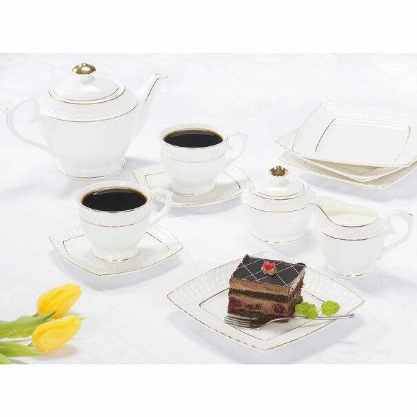 Zestaw dw&oacute;ch filiżanek ze spodkami Tadar Etiuda porcelana NBC 280 ml