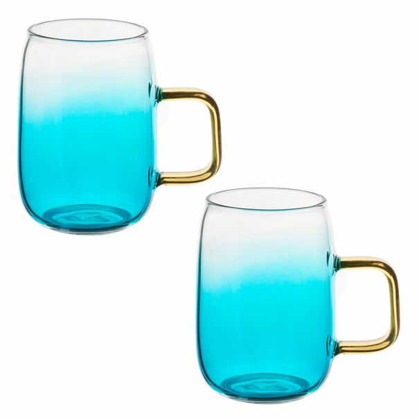 Dzbanek szklany Starke Pro Arube 1,5 l i 2 szklanki 300 ml zielone