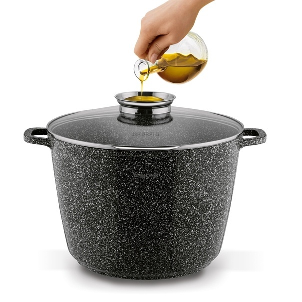 Garnek ceramiczny wysoki Konighoffer Kingstone 10 l okrągły z aromatyzerem