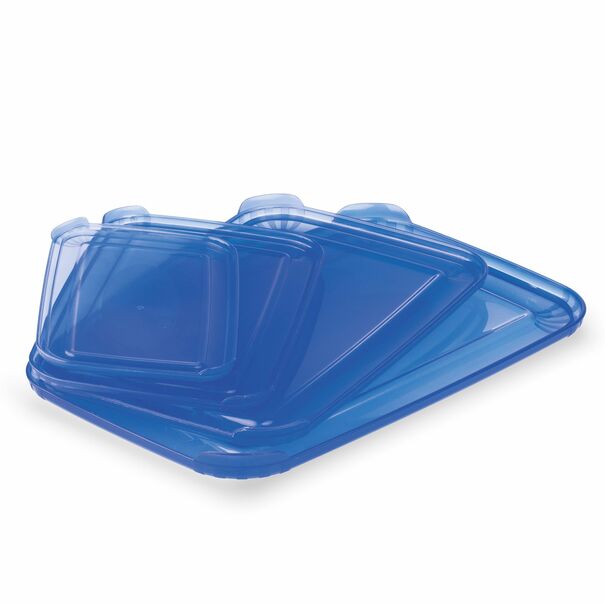 Komplet 4 pojemnik&oacute;w na żywność Plast Team Polar 0,46 l 0,9 l 1,9 l 3 l prostokątne