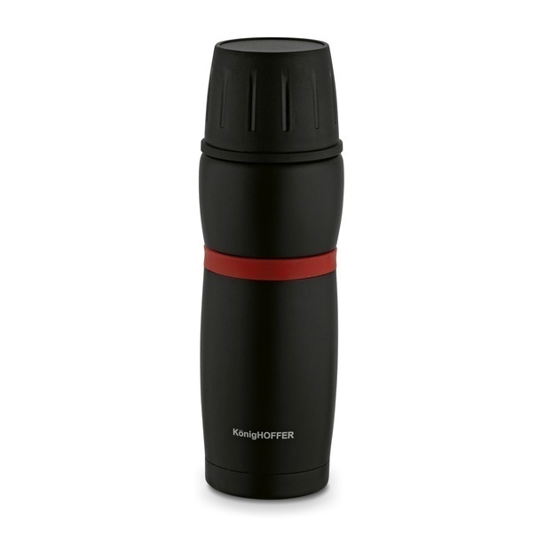 Kubek termiczny Konighoffer Robin 480 ml czarno czerwony