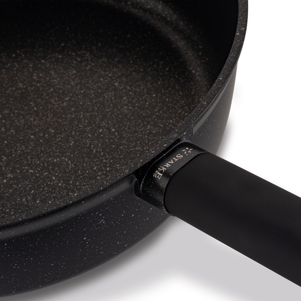 Patelnia głęboka na indukcję z pokrywką Starke Pro Starlet Black 28 x 8 cm