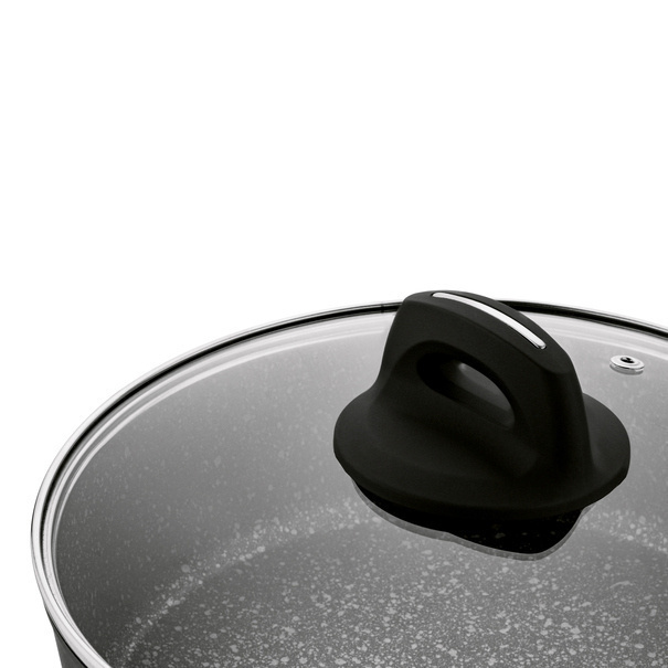 Patelnia indukcyjna głęboka non-stick z pokrywką Starke Pro Sesar 28 cm
