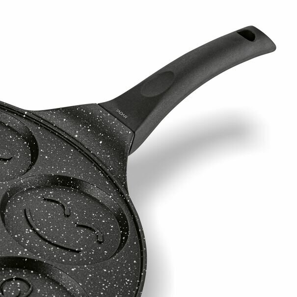 Patelnia marmurowa do pancakes i plack&oacute;w Tadar Marble Buźki 26 cm indukcja