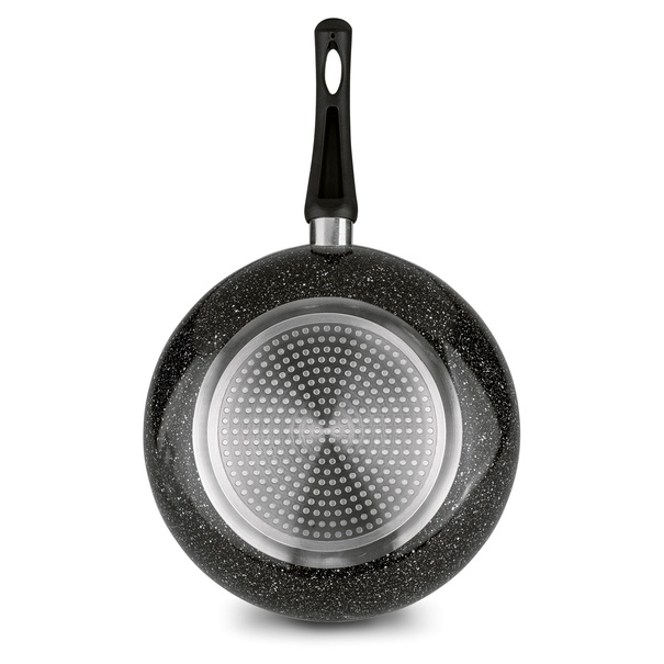 Patelnia WOK z pokrywką Tadar Marmara Black 30 x 8,5 cm