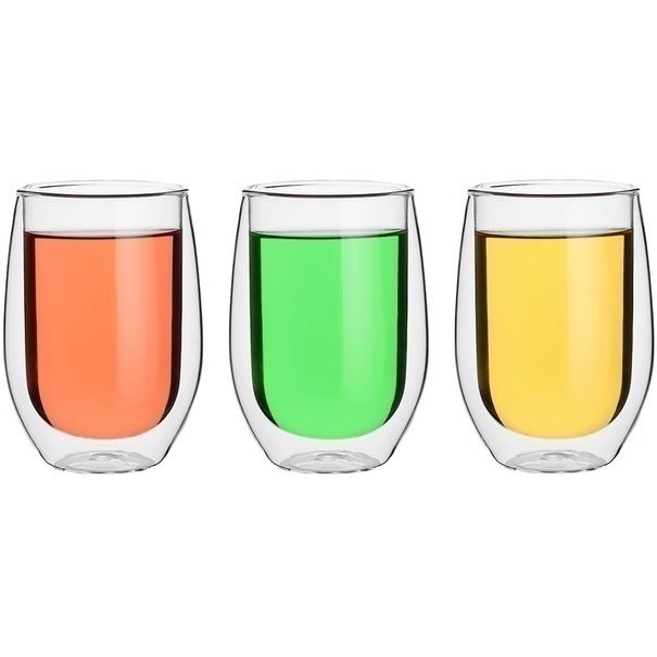 Szklanki termiczne do kawy Tadar Sublime 300 ml 6 szt. i 6 złotych łyżeczek koktajlowych