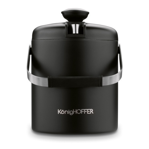 Wiaderko do lodu ze szczypcami KonigHOFFER Lugo 1,3 l czarny mat
