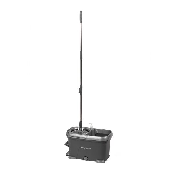 Wiadro plastikowe z pedałem i mop obrotowy KonigHOFFER Clean It +zapas