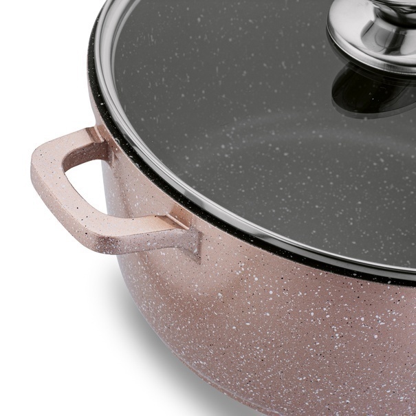 Zestaw garnk&oacute;w Konighoffer Pollo Rose Gold 8 element&oacute;w 2 nakładki i 2 podkładki