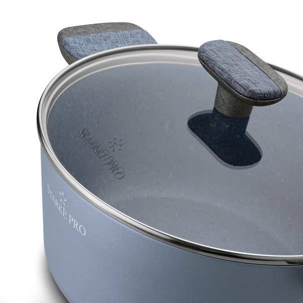 Zestaw garnk&oacute;w na indukcję non stick Starke Pro Double 10 element&oacute;w