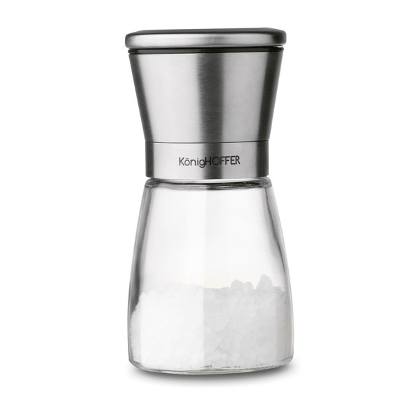 Zestaw młynk&oacute;w ręcznych do soli i do pieprzu Konighoffer Thor 170 ml srebrny