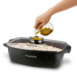 Brytfanna aluminiowa z aromatyzerem Konighoffer Pollo 5,5 l prostokątna