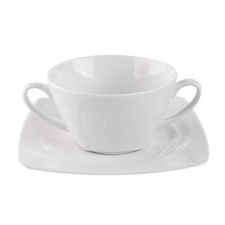 Bulion&oacute;wka porcelanowa ze spodkiem Lubiana Celebration 300 ml