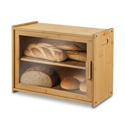 Chlebak bambusowy z półką Tadar 40 x 20 x 31 cm