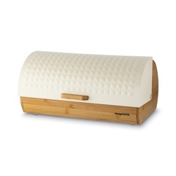 Chlebak drewniany Konighoffer Geometric 36 x 25 x 17 cm beżowy
