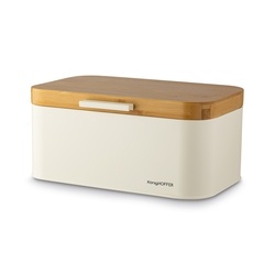 Chlebak stalowy Konighoffer Capri 30,5 x 18 x 14 cm kremowy