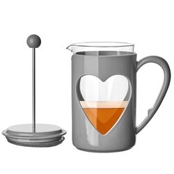 French Press Tadar Lovely 0,8 l szary