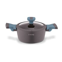 Garnek na indukcję marmurowy z pokrywką Starke Pro Luxury Grey 1,7 l