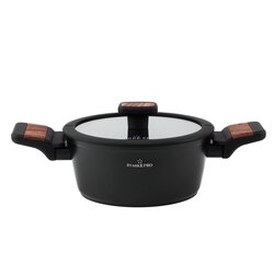Garnek na indukcję non-stick z pokrywką Starke Pro Archie Wooden 1,6 l