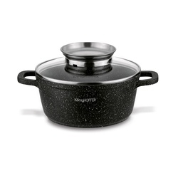 Garnek na indukcję z pokrywką Konighoffer Pollo Black 1,2 l