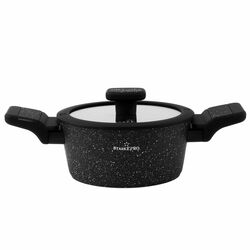 Garnek na indukcję z powłoką marmurową i pokrywką Starke Pro Ceres Marble 1,2 l