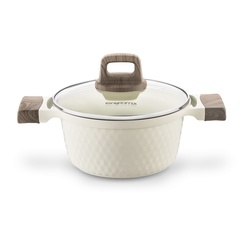 Garnek z powłoką ceramiczną na indukcję Konighoffer Rosti 20 cm 2,5 l kremowy