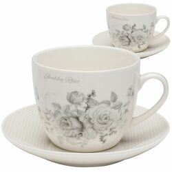 Komplet 2 filiżanek ze spodkami Tadar Shabby Rose 250 ml opak. prezentowe