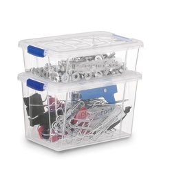 Komplet 2 pojemników na żywność Plastic Forte Mini 200 ml i 400 ml