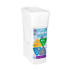 Kosz na śmieci wąski Great Plastic Eco 25 l biały
