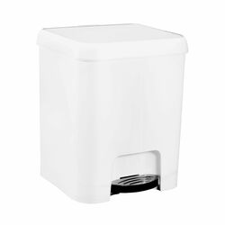 Kosz na śmieci z pedałem Great Plastic Bin 7 l biały