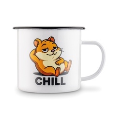 Kubek emaliowany retro Tadar Chomik 500 ml
