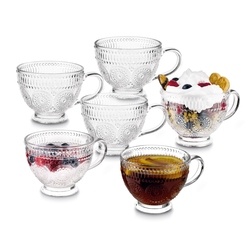 Kubki szklane filiżanki Tadar Laura 400 ml 6 sztuk