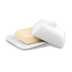 Maselniczka ceramiczna z pokrywką Tadar 16 x 13 x 8,5 cm biała