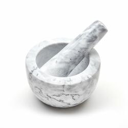Moździerz kuchenny Tadar 10 x 6 cm marmurowy szary