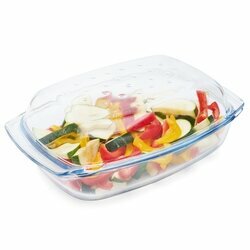 Naczynie żaroodporne prostokątne z pokrywą Termisil Grill&Drop 4,1 l
